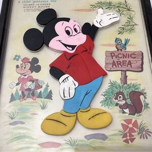 Vintage A child’s guidance toy No. 960 14 pieces.  Mickey Mouse 1967.